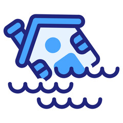  Flood blue icon
