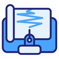  Earthquake machine blue icon