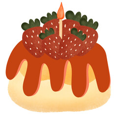 cake with strawberry