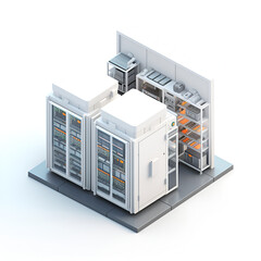 Isometrics data centre with server