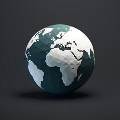 Isometric Globe (earth) - obrazy, fototapety, plakaty
