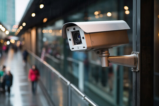 A Security Camera On The Side Of A Building