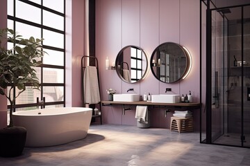 Modern luxury bathroom.