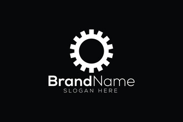 Trendy and Professional gear logo design vector template