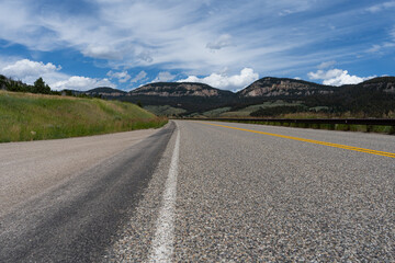 Mountain road in Big Horns, Wyoming
