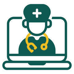  Online doctor colored icon