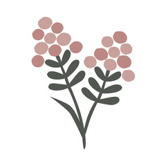 Cute Flower Sticker icon vector illustration asset element