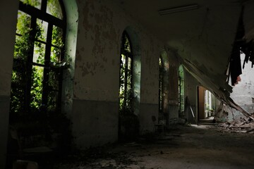 Un pensionnat abandonné en France.