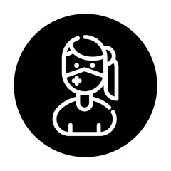 avatar woman with mask