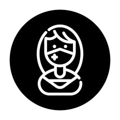 Obraz na płótnie Canvas avatar woman with mask