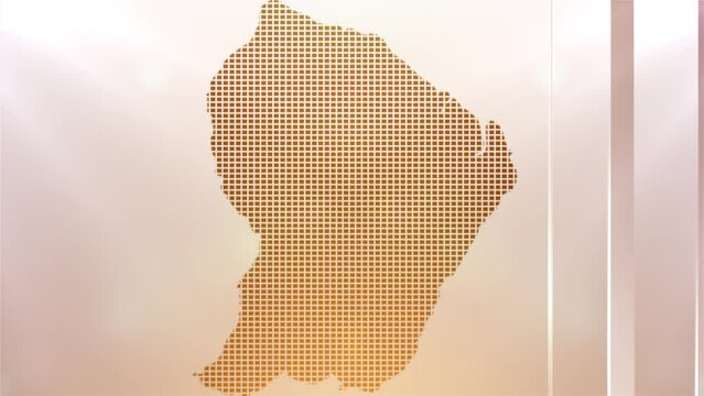 French Guiana Map Opener on Minimal Background, 
Multi Purpose Background Useful for Politics, Elections, Travel, News and Sports Events
