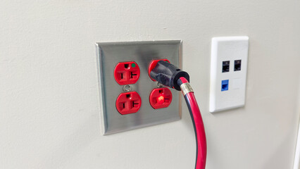 electrical outlet symbolizes modern connectivity and power, enabling access to energy and communication in a technological world