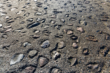 part of the old decorative road in the park for walking