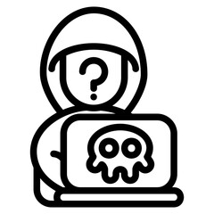  Hacker outline icon