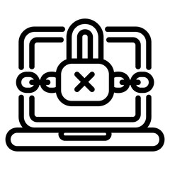  Ransomware outline icon