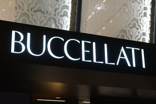 Shanghai,China-Feb. 23rd 2023: close up Buccellati store sign. Italian jewellery brand