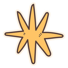Cute Doodle Sticker Sparkle Stars