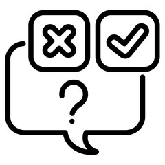  Problem solving outline icon
