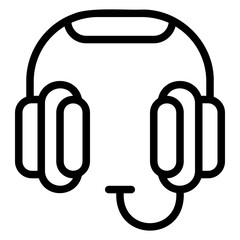  Headphones outline icon