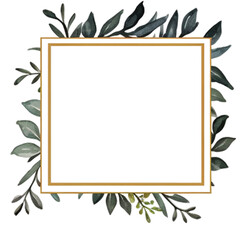 frame with leaves