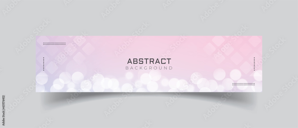 Poster linkedin banner design with shiny bubble background