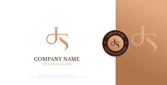 Initial JS Logo Design Vector 