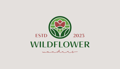 Leaf Flower Plant Logo Template. Universal creative premium symbol. Vector illustration. Creative Minimal design template. Symbol for Corporate Business Identity