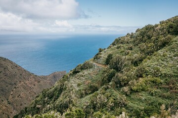 Fototapeta na wymiar Beautiful landscape of La Gomera, Spain, Canary Islands on a sunny day
