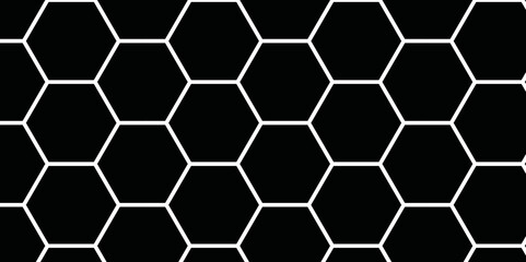 Seamless hexagons texture. Abstract hexagon background. Surface polygon pattern with glowing hexagon paper texture and futuristic business.