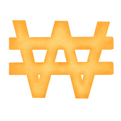 Fototapeta premium wal, currency, korean money, korean currency, coin, gold coin, icon, logo