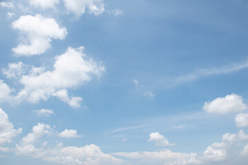 sky with bright white clouds