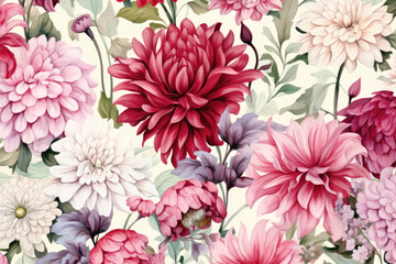 Seamless Watercolor Painting.
