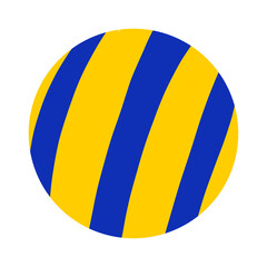 yellow and blue ball
