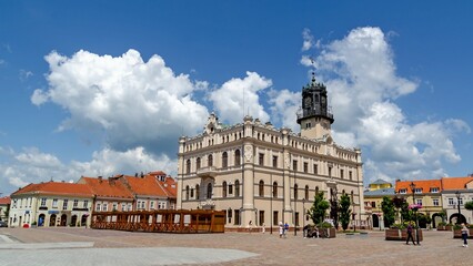 Jaroslaw, province SubcarpathianPoland. 25-06-2023 The town hall in Jarosław.