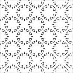 Abstract background with figures from lines. black and white pattern for web page, textures, card, poster, fabric, textile. Monochrome graphic repeating design.