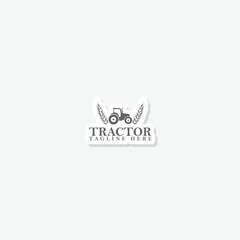  Tractor logo template sticker icon