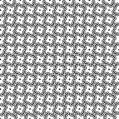 Abstract background with figures from lines. black and white pattern for web page, textures, card, poster, fabric, textile. Monochrome graphic repeating design.