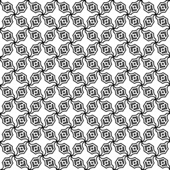 Abstract background with figures from lines. black and white pattern for web page, textures, card, poster, fabric, textile. Monochrome graphic repeating design.