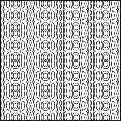 Abstract background with figures from lines. black and white pattern for web page, textures, card, poster, fabric, textile. Monochrome graphic repeating design.