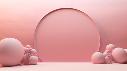 abstract background with pink shades in a minimalist style. Generative Ai. 