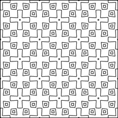 Abstract background with figures from lines. black and white pattern for web page, textures, card, poster, fabric, textile. Monochrome graphic repeating design.