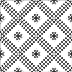 Abstract background with figures from lines. black and white pattern for web page, textures, card, poster, fabric, textile. Monochrome graphic repeating design.