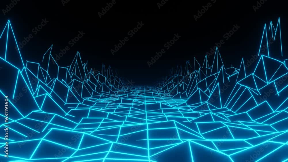 Aufkleber tech animation for backgrounds. retro futuristic loop background