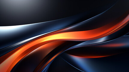 Fototapeta premium luxury abstract background with orange and blue wave for your design. Generative Ai. 