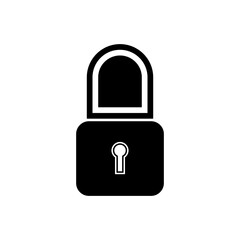 lock icon on white