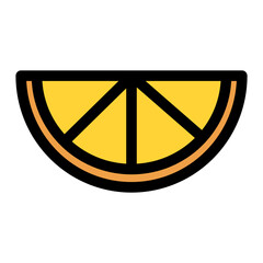 yellow slice of lemon flat