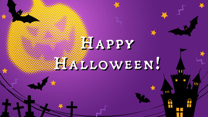 ポップでおしゃれなハロウィンのバナーテンプレート