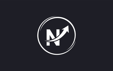 Growth finance logo. Arrow icon vector and financial circle symbol design