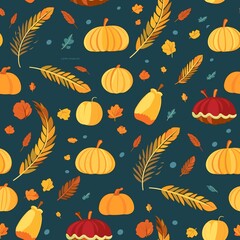 Thanksgiving Pattern vector illustration, Background