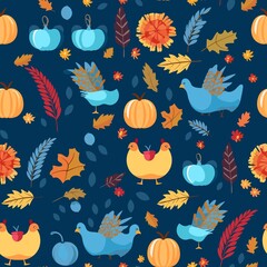 Thanksgiving Pattern vector illustration, Background